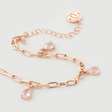 "Haze" Rose Gold Bracelet with Natural Rose Quartz