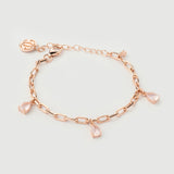 "Haze" Rose Gold Bracelet with Natural Rose Quartz