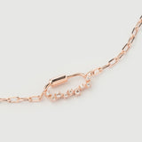 "Poki" Rose Gold Bracelet with Natural White Topaz