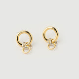 Boucles d'oreilles "Linkz" en argent plaqué or jaune 18 carats