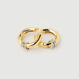 Boucles d'oreilles "Linkz" en argent plaqué or jaune 18 carats