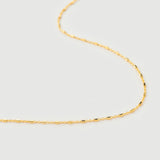 Collier en argent plaqué or jaune 18 carats