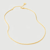 Collier en argent plaqué or jaune 18 carats