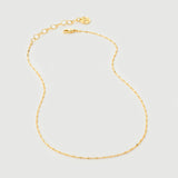 Collier en argent plaqué or jaune 18 carats