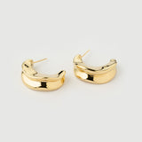 Boucles d'oreilles "Capri" Wave en plaqué argent et or jaune 18 carats