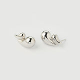 Boucles d'oreilles Rain "Capri" en argent plaqué or blanc 18 carats