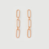 "Linkz" Yellow Gold Earrings