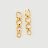 Boucles d'oreilles "Chèvres" en argent plaqué or jaune 18 carats