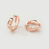 "Hera" Rose Gold Earrings with Natural Rose Quartz