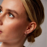 "Hera" Rose Gold Earrings with Natural Black Onyx