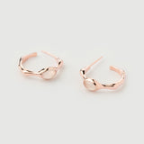 "Lima" Rose Gold Earrings with Natural Rose Quartz