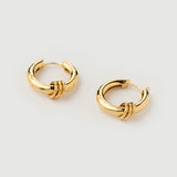 "Linkz" Yellow Gold Earrings