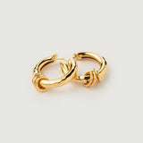 "Linkz" Yellow Gold Earrings