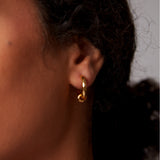 "Linkz" Yellow Gold Earrings