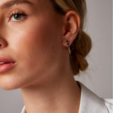 Boucles d'oreilles "Noura" en Argent Plaqué Or Rose 18 carats et Onyx Noir Naturel