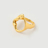 Bague "Capri" en argent plaqué or jaune 18 carats