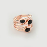 "Satta" Rose Gold Ring with Black Onyx