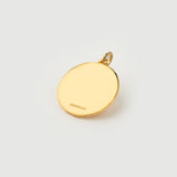 "Lava" Round Yellow Gold Charm